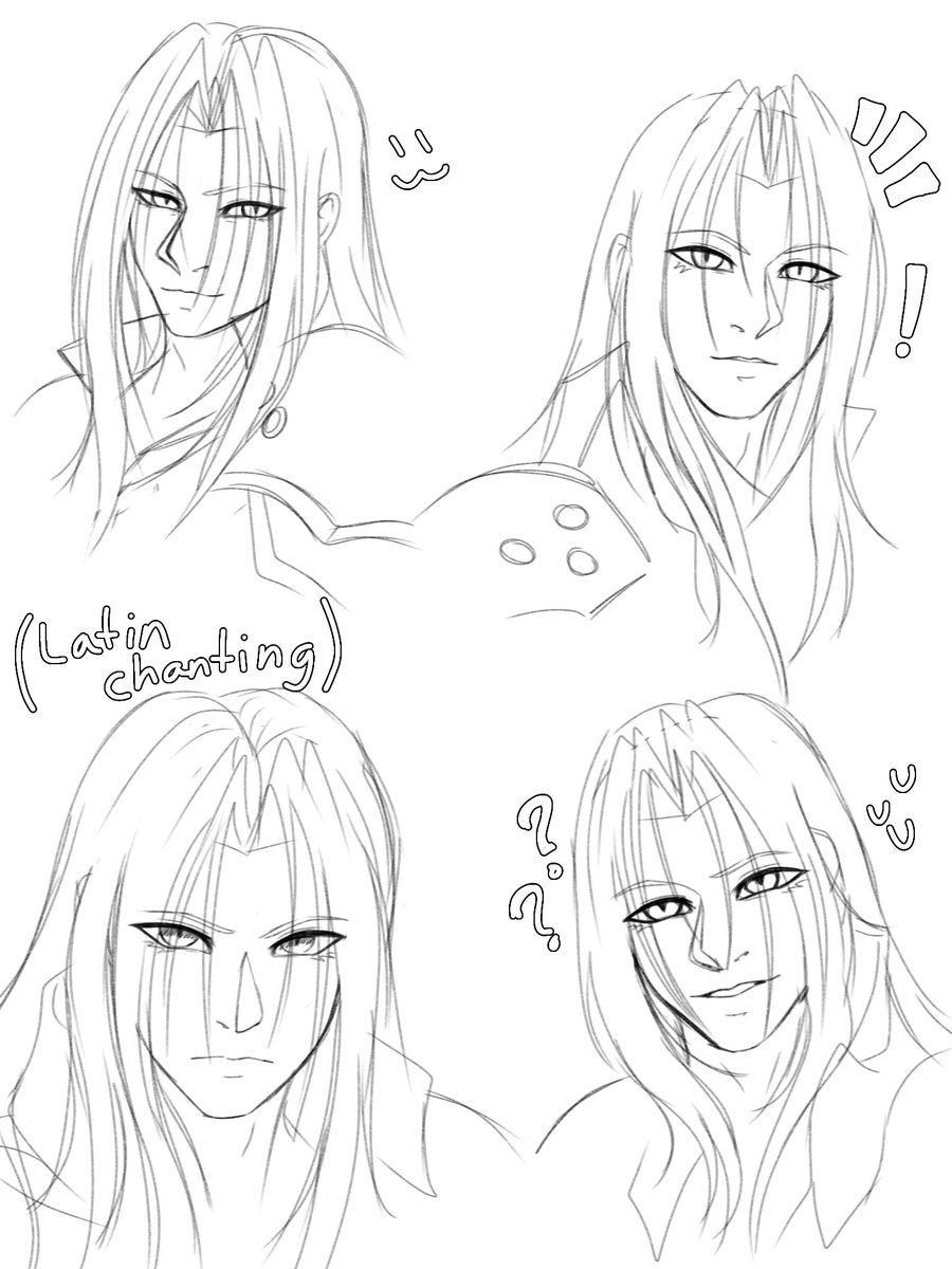 ScaredyBatz's tweet photo. Sephiroth doodles. 🐍 https://t.co/FC27iR5zhR