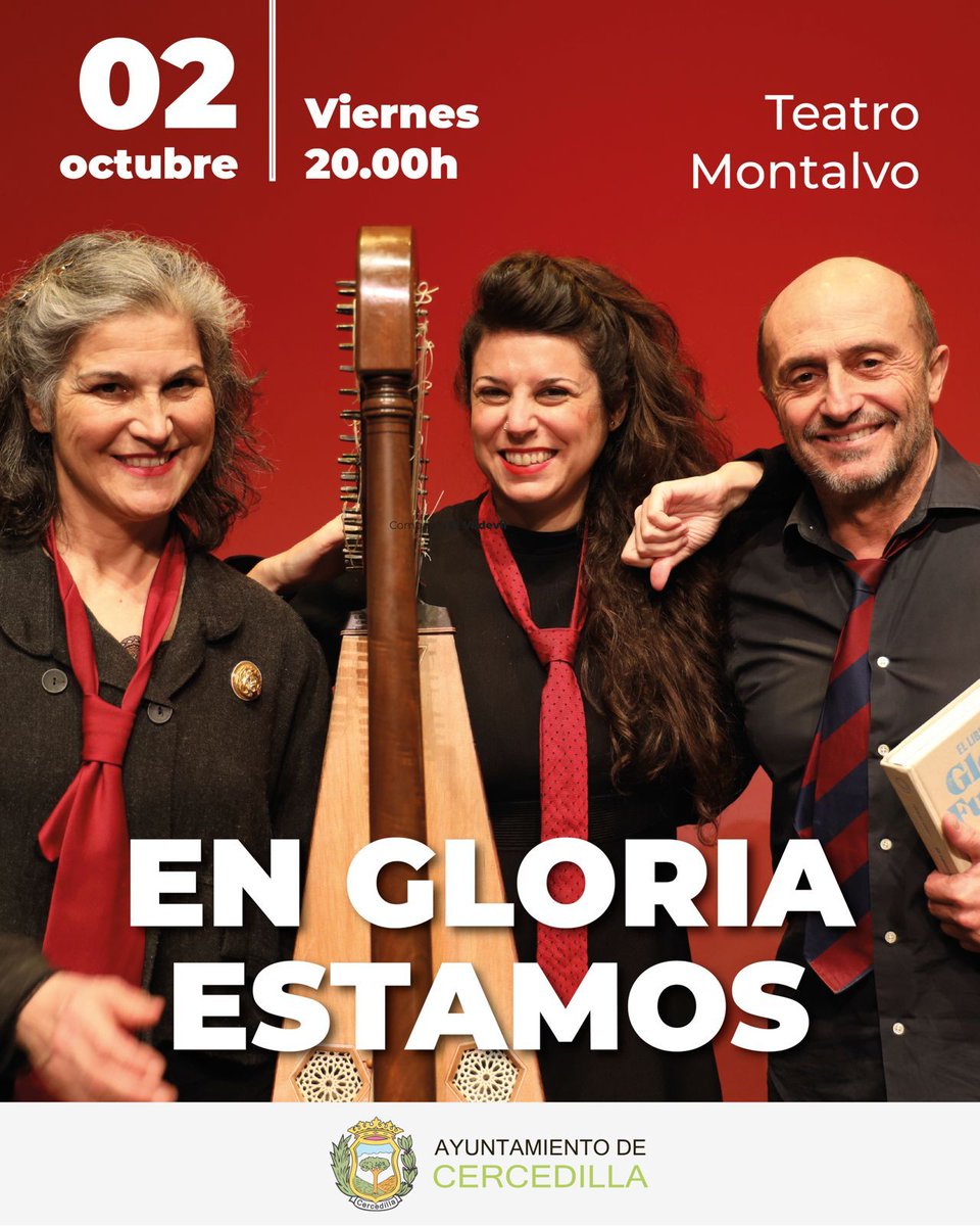 AytoCercedilla's tweet photo. 🎭 2 OCT | EN GLORIA ESTAMOS

Pepe Viyuela homenajea a Gloria Fuertes en el Teatro Montalvo.

🕗 20:00 h
🎟️ ¡ENTRADA GRATUITA!

🎫 Desde el 26/09 a las 10 h en la Oficina de Turismo (Museo del Esquí). Si quedan, 1 h antes en el teatro. Máx. 2/persona.

#Cercedilla #TeatroMontalvo https://t.co/75n6h14A9w