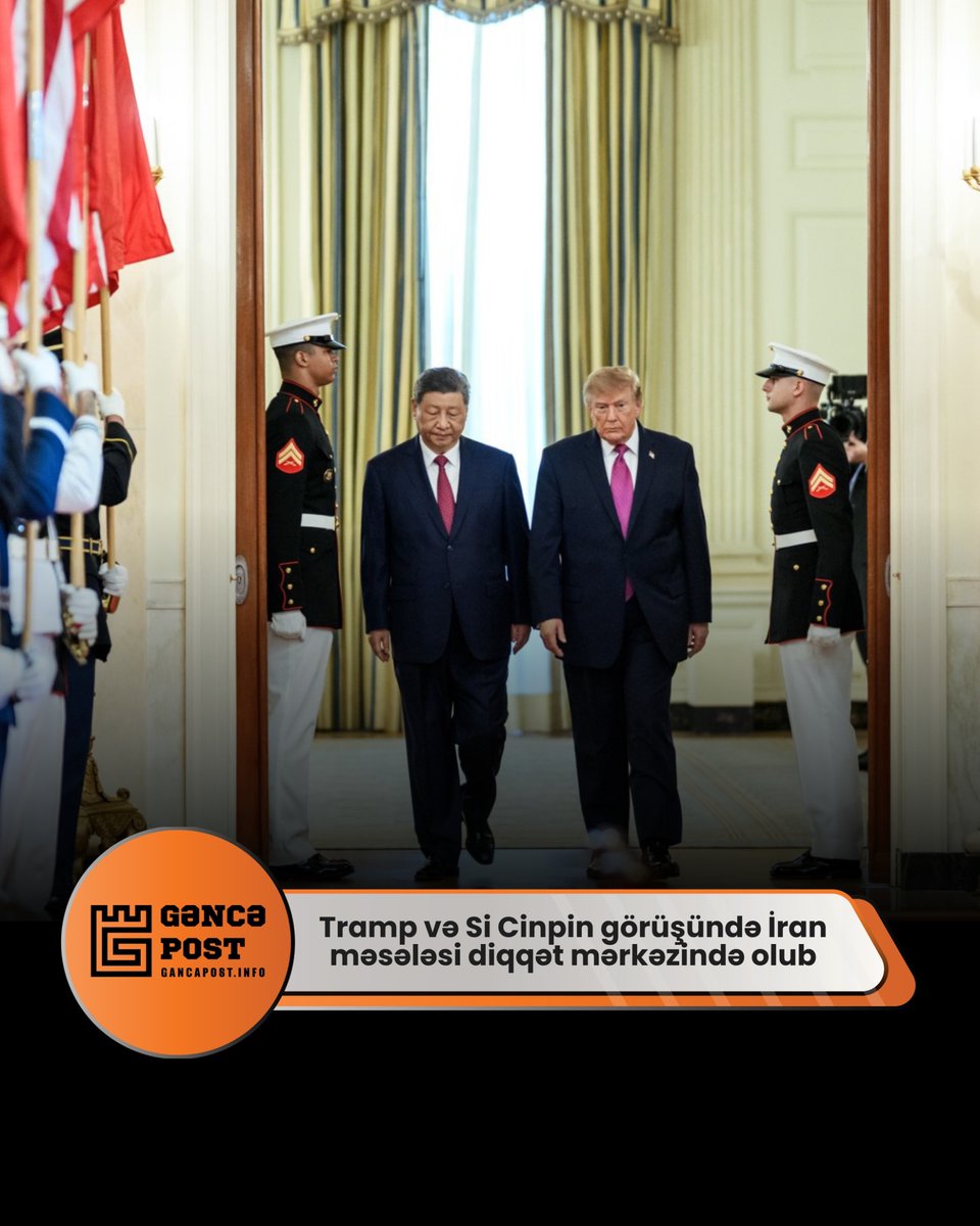 gancapost_info's tweet photo. ABŞ Prezidenti Donald Tramp Çin Sədri Si Cinpinlə danışıqlar zamanı İran və Hörmüz boğazındakı vəziyyəti müzakirə etdiyini təsdiqləyib.

https://t.co/d1CVpXfYxL

#gancapostinfo #tramp #sicinpin #görüş #iranməsələsi https://t.co/Io1qmSR5Bp