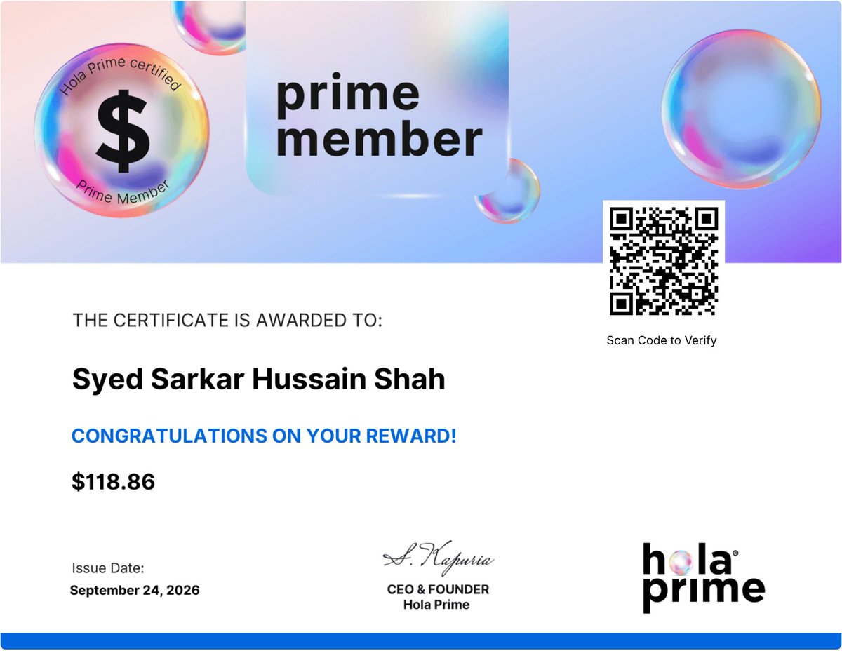 SyedSarkar092's tweet photo. Today, received my first Forex payout. After 3.5 years of learning, practice, patience, and perseverance, it’s truly rewarding to see the journey finally start to pay off.This is not the destination—it’s just start 
#proptrading
#forextrading
#1hourpayouts 
@HolaPrimeGlobal https://t.co/V2Rtl3nef0
