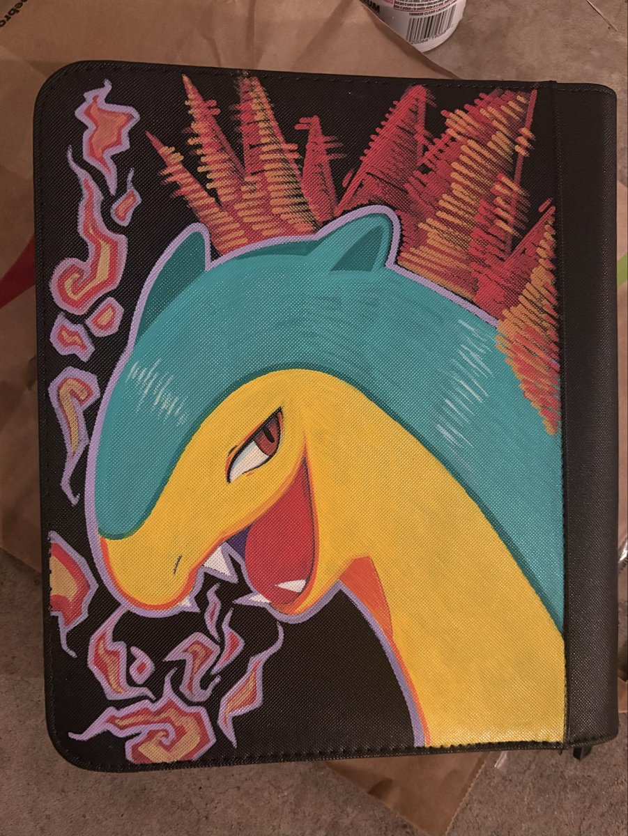 seedlimit's tweet photo. Typhlosion Toploader Binder for my brother https://t.co/O4drpNogEF