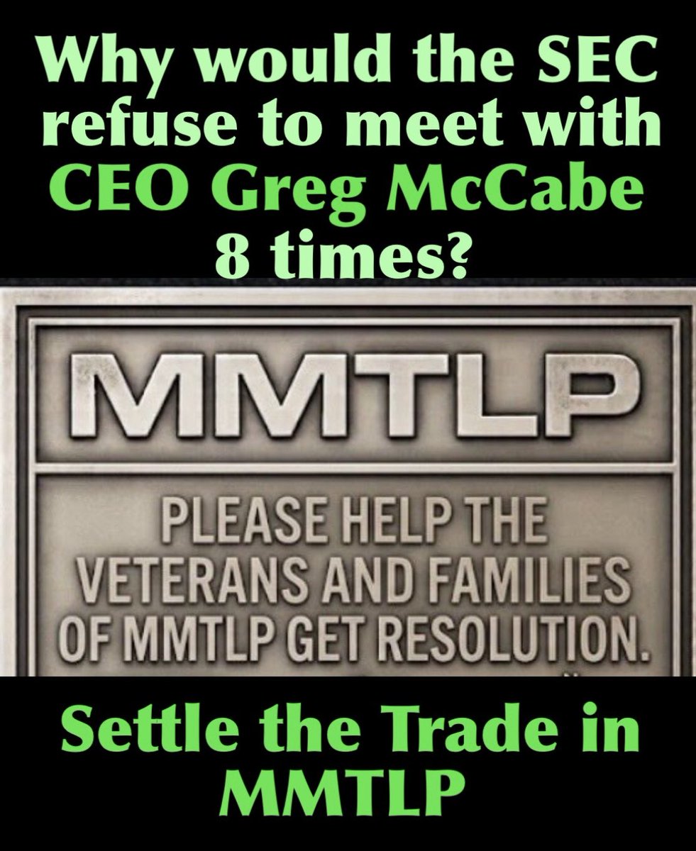 superfly123ABC's tweet photo. Why would @GaryGensler @SECPaulSAtkins @MarkUyedaUS @HesterPeirce avoid meeting with 
CEO-Greg McCabe 8 different times re MMTLP?? What are you afraid of? 
How can you say your mission is to protect retail investors? 
Please help us @realDonaldTrump ⬇️⬇️ https://t.co/wWMHQsnXOf