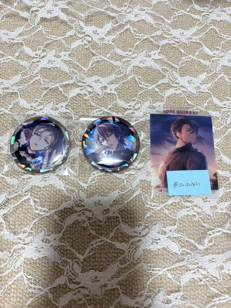 Suira0621's tweet photo. 【交換】アイドリッシュセブン、アイナナ、La’stiara、ラスティアラ、缶バッジ

求）陸

譲）巳波・虎於

郵送希望です。
検索からもお気軽にお声掛けください！ https://t.co/my1mBDFzSX