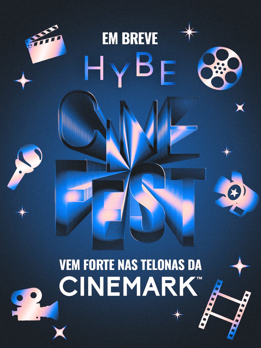 cinemarkoficial's tweet photo. ARMYs, CARATs, MOAs, ENGENEs: prepara a agenda de outubro 💜

O HYBE CINE FEST tá chegando à Cinemark. De 24 a 30 de outubro, uma semana inteira feita pra viver K-pop com quem sente as mesmas coisas, em 10 cidades do Brasil.

🍿 Em breve, o próximo capítulo.

#HYBEFestNaCinemark https://t.co/mIG5rFMPoD