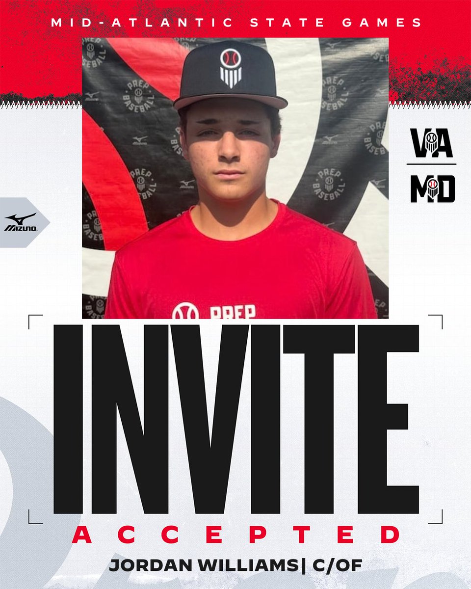 PrepBaseballMD's tweet photo. ⭐ Mid-Atlantic State Games ⭐
✅ Invite Accepted
'28 Jordan Williams (Cape Henlopen) is 🔒 in for the #MASG26
Take a preview of his full profile here ⬇️
🔗: https://t.co/cwDCfDfmMI https://t.co/6tuKVaWePq