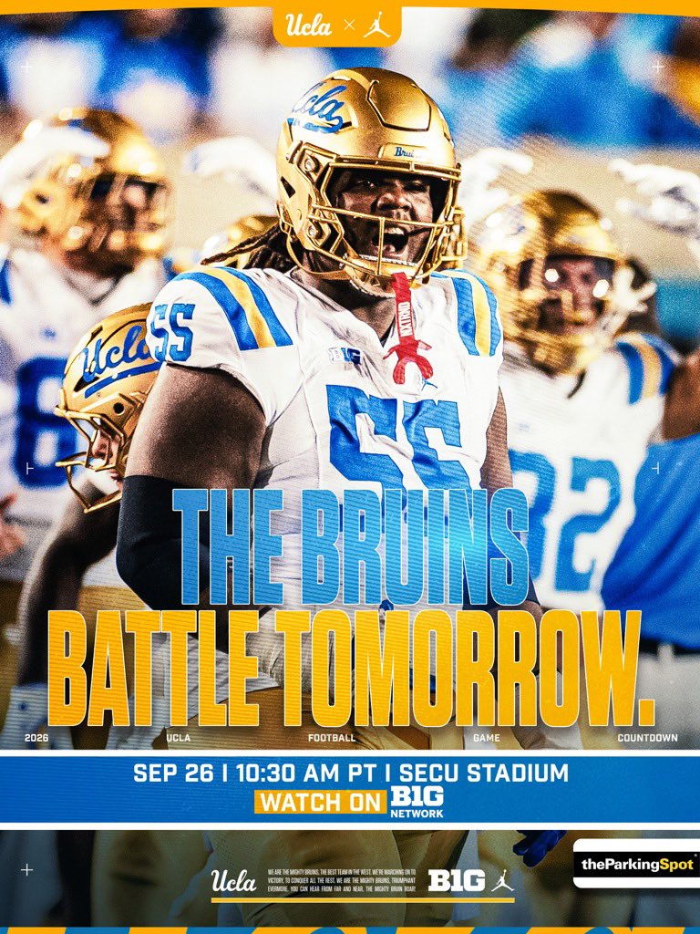 UCLAFootball's tweet photo. Almost that time… ⏰ https://t.co/xoGOYQchhq