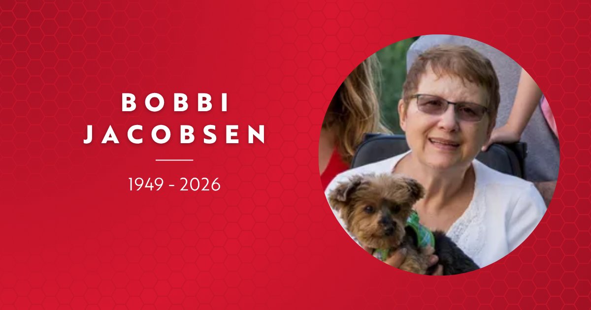 alsassociation's tweet photo. We are heartbroken at the passing of Bobbi Jacobsen, a cornerstone of our community. 
 
Bobbi passed away just two days after her 77th birthday, following a nearly 30-year battle with ALS that began with her diagnosis in 1996. Bobbi became a beloved fixture of the Minnesota ALS Walk to Defeat ALS, the first of its kind in the country. She has participated every year of the walk's existence, more than any other person living with the disease in the organization's history. She also traveled to Washington DC as an ALS advocate and became a voice for those that couldn't travel. She was known and loved as part of a wide community of family, friends, and fellow walkers who came to call themselves "Bobbi's Buddies." Our hearts go out to her family and friends during this time.