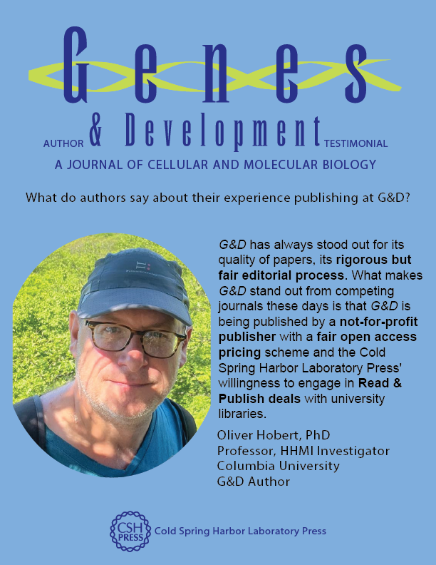 GenesDev's tweet photo. 🎙️ G&amp;D Voices: Author Oliver Hobert 🎙️

What sets G&amp;D apart? Here is what G&amp;D author, Oliver Hobert had to say!

Learn more here: 
➡️ https://t.co/5JlAG312Gg https://t.co/1jgaCbmlJg