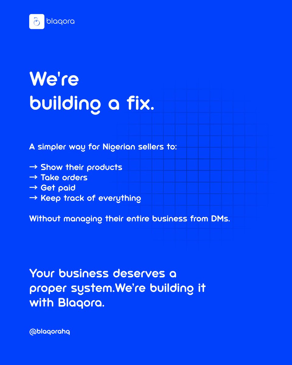 Blaqora's tweet photo. We're building a fix — follow along.

Want in before it's public? Join the WhatsApp community: https://t.co/KqkPQM6HCG https://t.co/xmsKAOKQtK