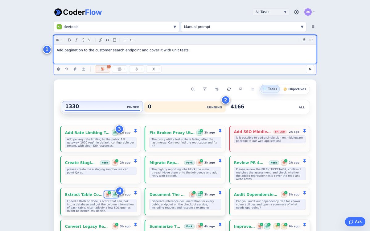 ProfoundLogic's tweet photo. The AI coding model you picked six months ago probably isn't your best option anymore. That's the problem most AI coding platforms don't want to talk about. Pick a vendor, and you're stuck rebuilding your workflow every time a better model comes out. CoderFlow was built around a different bet: don't marry one model; build the platform to outlast all of them.

Here's how it works:
→ Run Claude, Codex, Gemini, and other models side by side, in the same environment, on your own repositories
→ Agents work in isolated containers, in parallel, so your team is never queued behind a single assistant
→ Every change comes back as a reviewable diff. Nothing merges without a person approving it
→ Access is governed by users, teams, and roles, scoped to the environments they're entitled to
→ Switch your default agent per project without touching a line of configuration

For IBM i teams especially, that flexibility matters more than any single model's benchmark score. The stack you're futurizing today needs to still make sense in a year, not just this quarter.

Read more: https://t.co/QoHN23vqKV

#IBMi #AIagents #SoftwareDevelopment #Futurization #CoderFlow