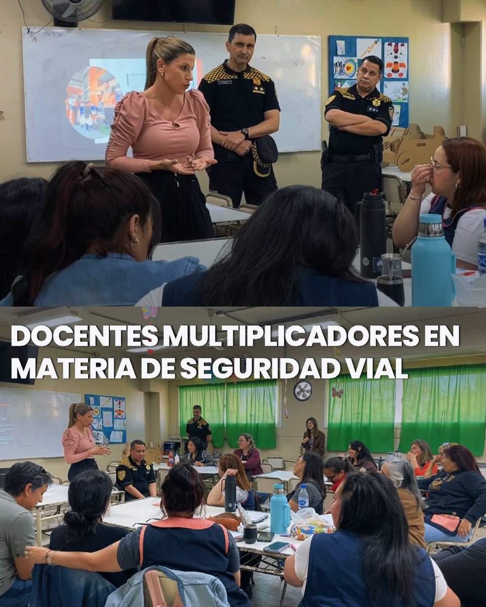 LauraPedernera_'s tweet photo. La educación vial también se construye en las aulas.

Visitamos la Escuela Javier Villafañe para compartir con su equipo docente herramientas para trabajar la prevención y la seguridad vial con niñas, niños y adolescentes.

#SeguridadVial #HacerParaCrecer https://t.co/e8ldz9EdJL