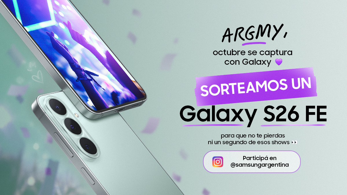 SamsungArg's tweet photo. #ARGMY, ATENCIÓN! 🚨 Sabemos que ya se viene esos recitales que tanto esperamos en La Plata 👀 Y obvio que queremos que se lleven los mejores recuerdos.

Así que corran a participar del sorteo por el nuevo #GalaxyS26 FE que tenemos en nuestro Instagram 👇
https://t.co/jqyWmjDKhC https://t.co/dQBBQ9Hp7a