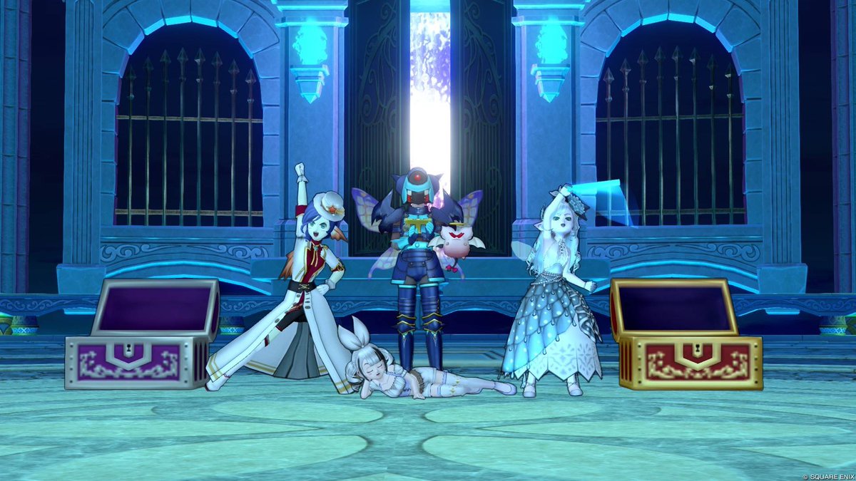 Ftier_DQX's tweet photo. チムメンでメゼ4初討伐&amp;魔剣3構成で14分！本日2勝！ https://t.co/TflET5GcFk