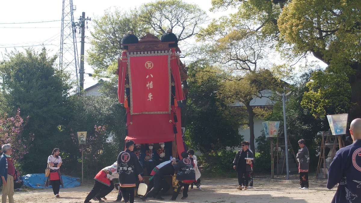 saiten1007's tweet photo. 長尾の春祭り
玉貫区　玉神車
下門区　八幡車 https://t.co/bVSeqFkQzz