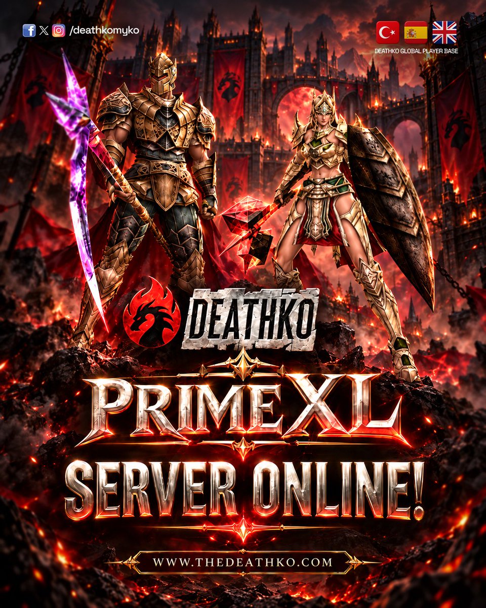 DeathKoOfficial's tweet photo. 🔥DEATHKO MYKO — PRIME XL OFFICIAL AÇILDI!

🔥 PRIME XL efsane sunucusu kapılarını resmen açtı!

Yoğun ilginiz için teşekkür ederiz! İyi ki varsınız..
━━━━━━━━━━━━━━━━━━━━━━━
📜  Rehber: https://t.co/jlmT7zu2XM
👉🏻  Kayıt Ol: https://t.co/SImPrI6aBz
⏬  Client: https://t.co/Z8zjgqh1Gx
🎁  Çekilişler:  ⁠🎁┋myko-ödüllü-etkinlikler
🔴  Official Yayını: https://t.co/w9OuBytzwJ  | ⚡
━━━━━━━━━━━━━━━━━━━━━━━
KLASGAME AÇILIŞ BONUSUNU KAÇIRMA!
Açılışa özel KlasGame’de %80 Süper Bonus + %20 Extra Bonus, toplamda %100 Bonus Bakiye fırsatını kaçırmayın!
🔗  Hemen Satın Al: https://t.co/L63k8faEpu
━━━━━━━━━━━━━━━━━━━━━━━