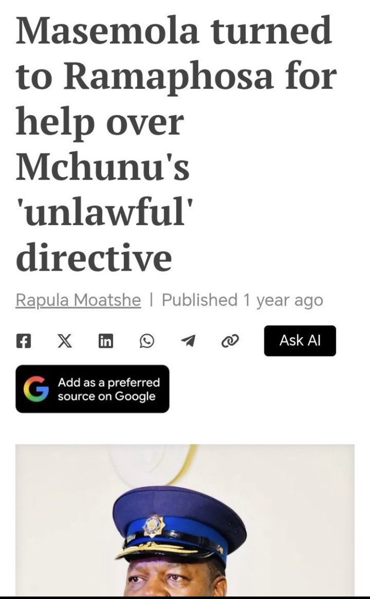 azania1023's tweet photo. What more does @KhuselaS and @Xola_Nqola wants from Masemola.

He informed Ramaphosa and Ramaphosa ignored him. https://t.co/codwl6ERas