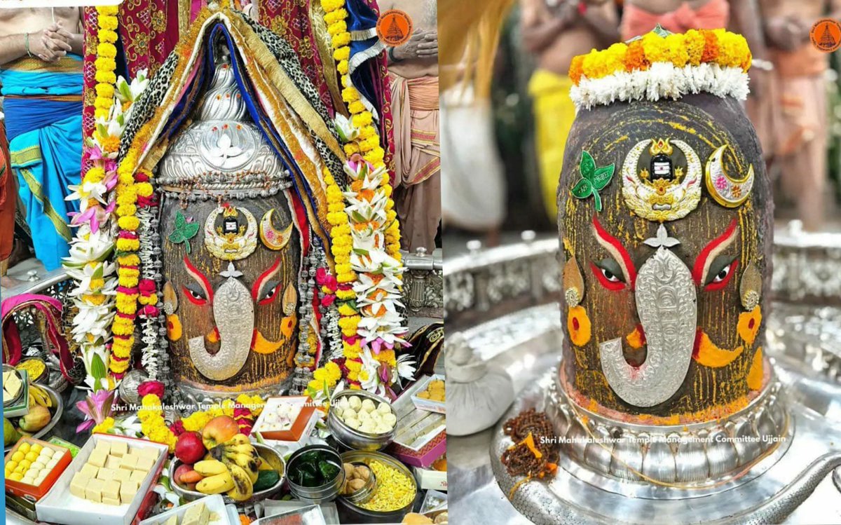 Sanjay7july's tweet photo. *श्री महाकालेश्वर ज्योतिर्लिंग उज्जैन जी के श्रृंगार दर्शन आज दिनांक 25 सितंबर 26 दिन शुक्रवार* https://t.co/AUdYNw46gy
