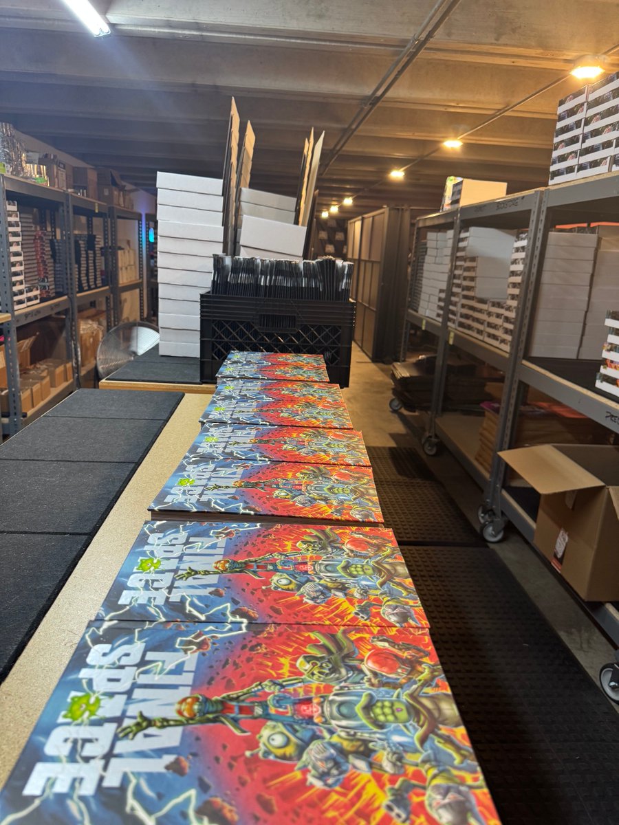 FinalSpace's tweet photo. Hey Team Squad,
Olan here. I'm making a full video next week, I’ve just haven’t had time to sit down, but I wanted to get you another shipping update.

USA: 100% done. Every US order has shipped, up through this Wednesday. That's about 20,000 orders. All my focus is on international now.

Lately it's been about half re-ships for lost packages from UPS and half pushing out the last pre-orders. Our focus is closing out one country at a time.

UK: Got about 200 orders this week for UK.
Ireland: UPS confirmed they lost this batch, waiting on a re-credit from them. Every lost Irish order will be re-shipped. We re-ship a solid 100 from Nashville waiting on that re-credit.

Canada & Australia: Each is down to its last ~1,000 orders. 

Austria, Czechia & others: Some UPS packages were shipped but never arrived. 

The problem is UPS is Macmillan's only carrier they use. And that's the only partner I got right now.

So now the rest of the international is on me in Nashville using DHL and Global Post. We switched to Global Post and DHL here and have seen LOTS of success with both, so that's what we're using going forward. Only problem with that were just slower. We pack every book in multiple layers of protection, which takes a lot longer than the industry standard of tossing a book in a box. 

If your tracking stopped with UPS updating or your package never showed up, just contact us [DM / email] and we'll put you on the re-ship list.

Every day the number of remaining orders gets smaller. I'll say it again and again: thank you for your patience. 
I've seen other creators releasing books hit the same issues, but I can tell you none of them have been shipping their own books for months on end. I will be here until the very end, however long it takes. I will get every last book out. I will see this dang thing through to the very end. Back to shipping. 
Olan