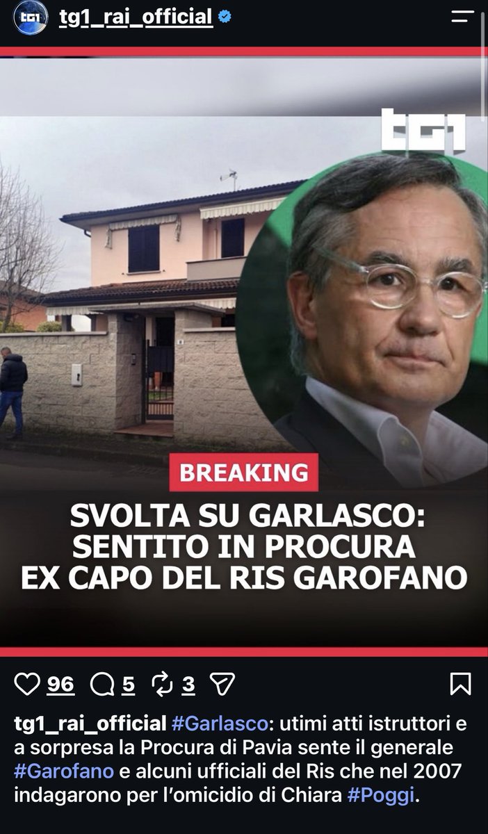 vaSco_X_'s tweet photo. Sentito in procura l’ex Generale #Garofano ‼️
#Garlasco #Ultimora https://t.co/CcyU5juKz3