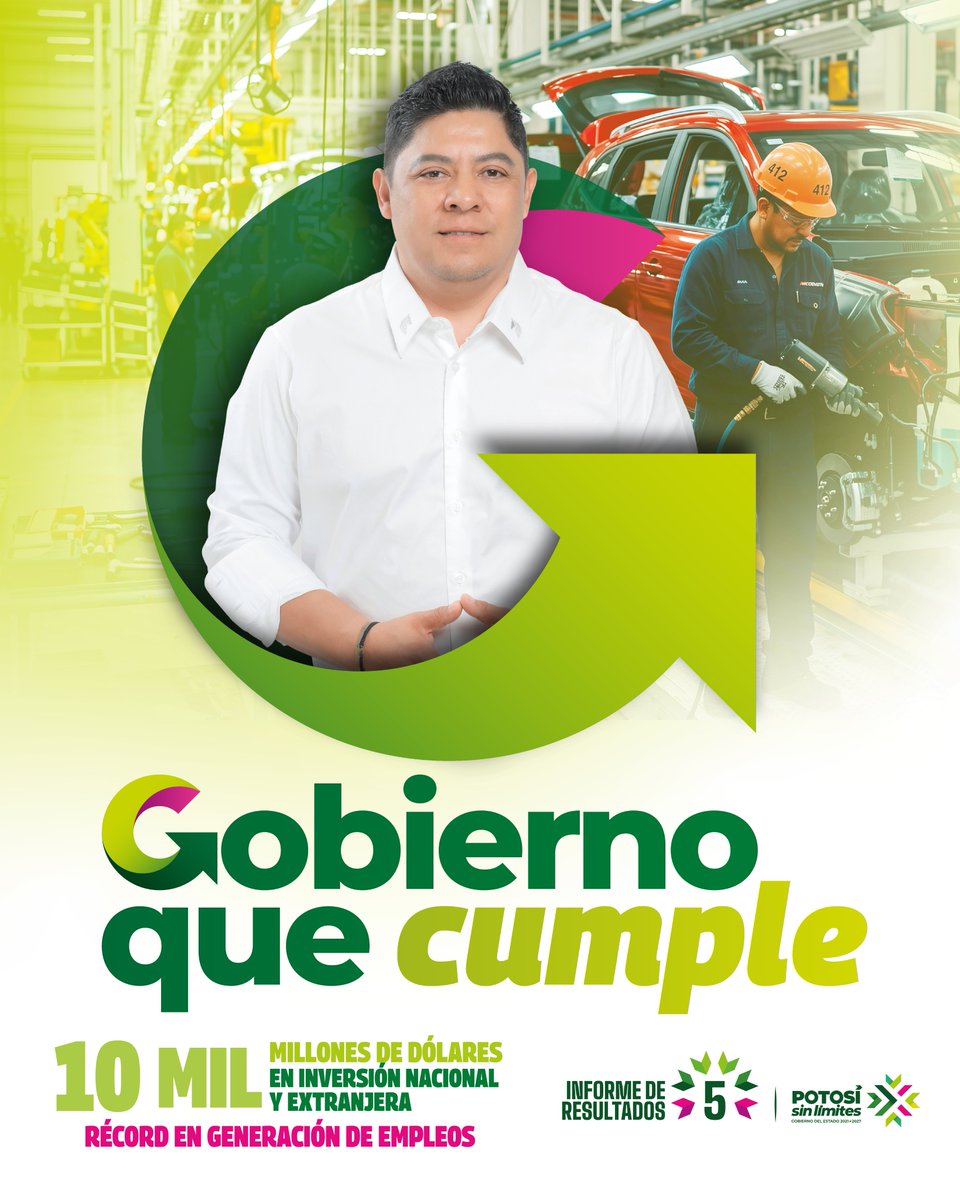 Estataleduc2127's tweet photo. Con inversión nacional y extranjera, fortalecemos nuestra economía y alcanzamos un récord en generación de empleos, con resultados que transforman, se demuestra que somos un Gobierno que cumple.

#PotosíSinLímites #GobiernoQueCumple
#RicardoGallardoCardona https://t.co/dTZ5WZpxKE