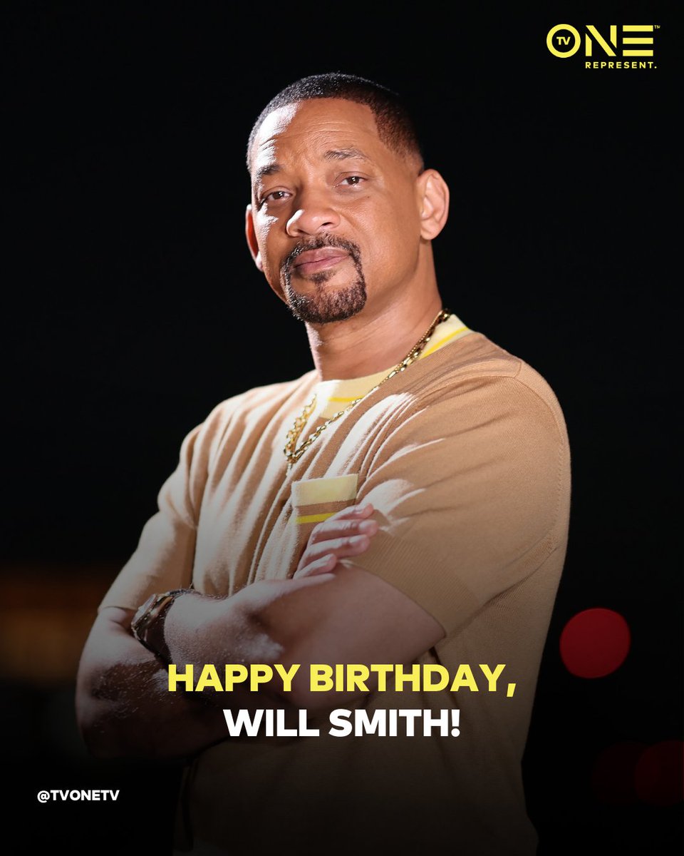 tvonetv's tweet photo. Happy birthday, @willsmith! 🎈 For more September birthdays: https://t.co/OJs8sS4z0m https://t.co/Uq8ca6Wckw