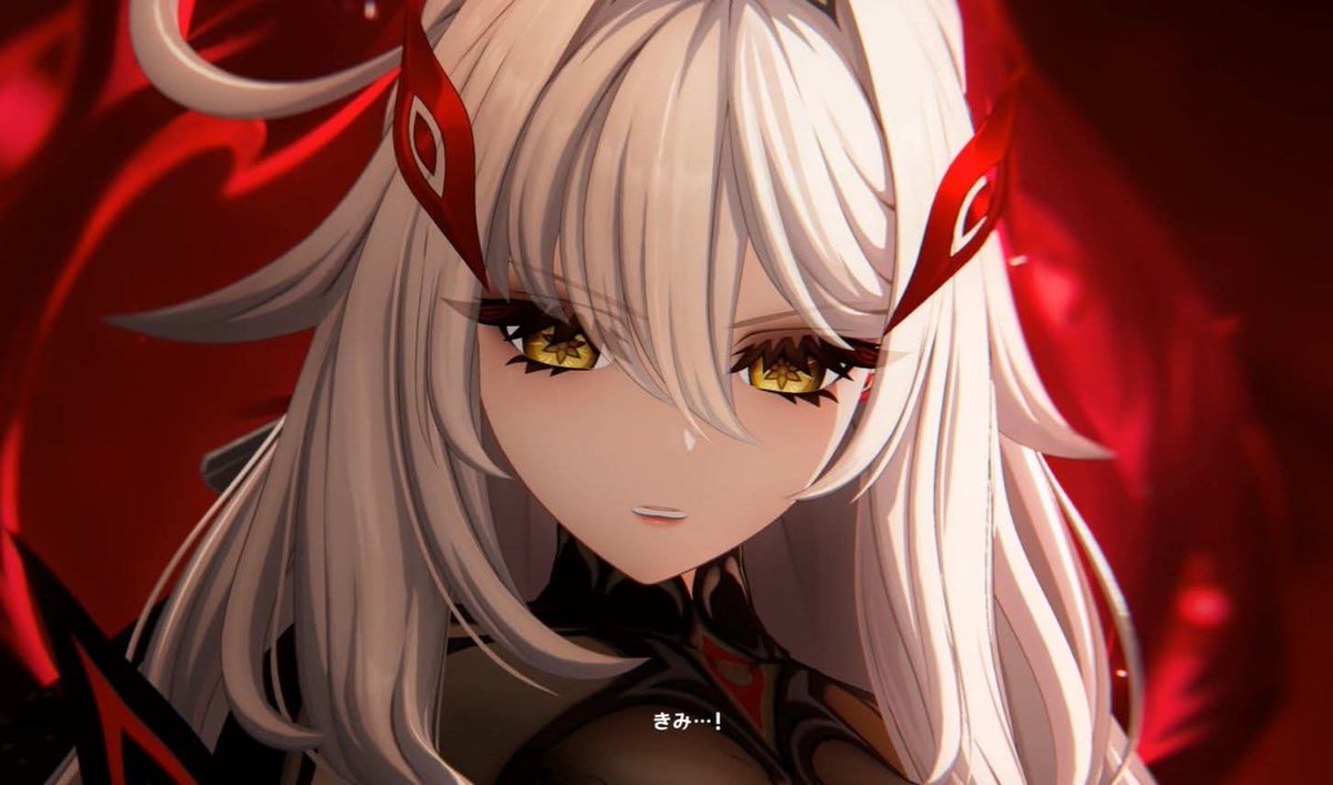 fiixikoupi's tweet photo. no longer think shes a pure dom and a dirtytalker😭😭😭😭😭😭 this woman cant even think of a swear word to say when the traveler straight up ragebait her and even when she's REALLY REALLY mad she still call the traveler "kimi" in JP IM CTFU https://t.co/lMDnO6rCTl