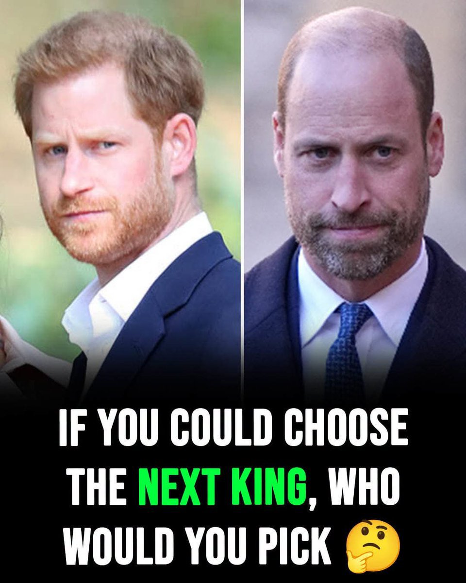 Americafocu's tweet photo. 👑 If you could choose the next King of the United Kingdom, who would you pick? 🇬🇧

A) Prince Harry 

B) Prince William https://t.co/4gamzVgp3A