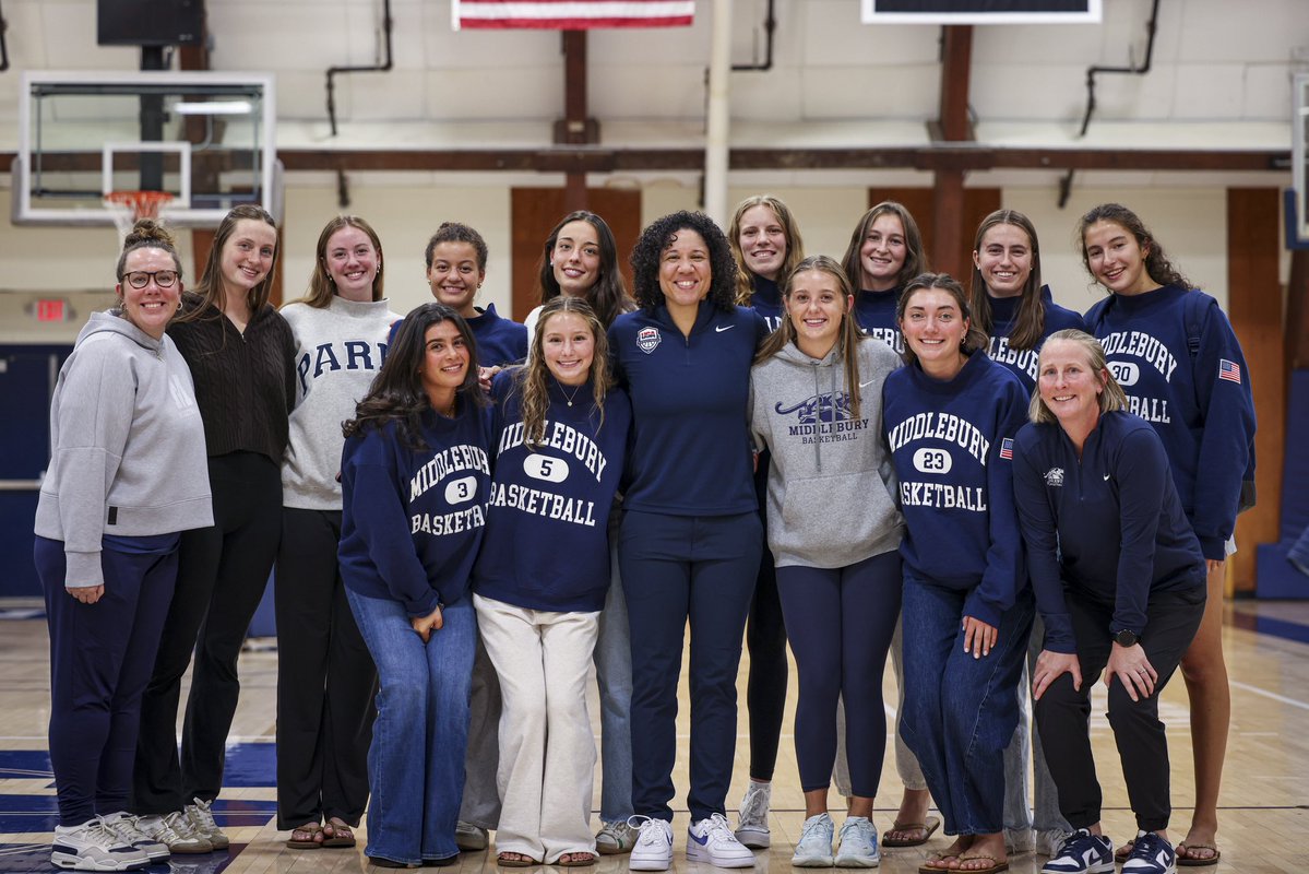 CoachChojnicki's tweet photo. Thank you @DukeWBB and @usabasketball Coach Kara Lawson for coming to Middlebury! We loved having you with us! 

Go Panthers! Go Blue Devils! Go Team USA! https://t.co/fHc2K0A9R8
