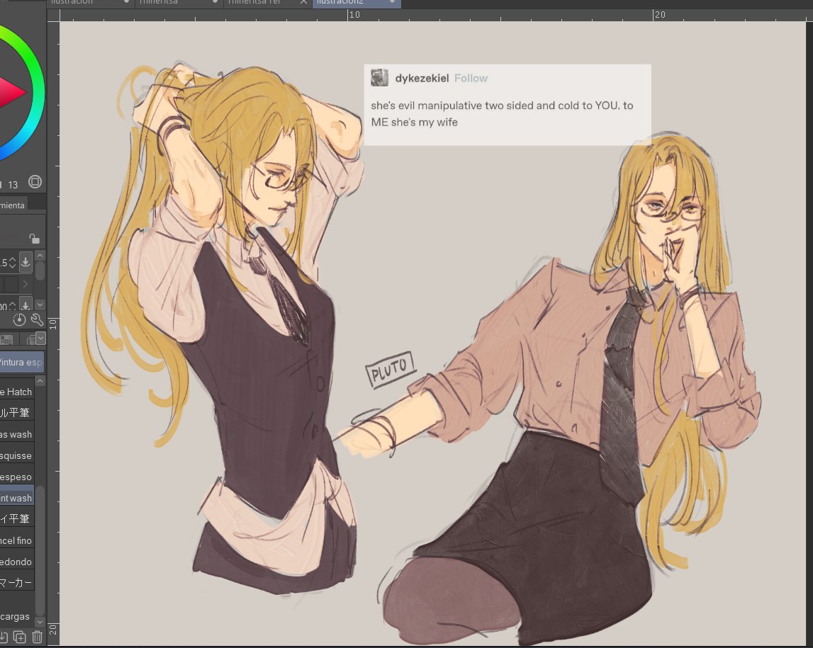 child_of_plut0's tweet photo. modern au professor rhine doodle... #rhinedottir #原神 https://t.co/GCDVsnUVa9