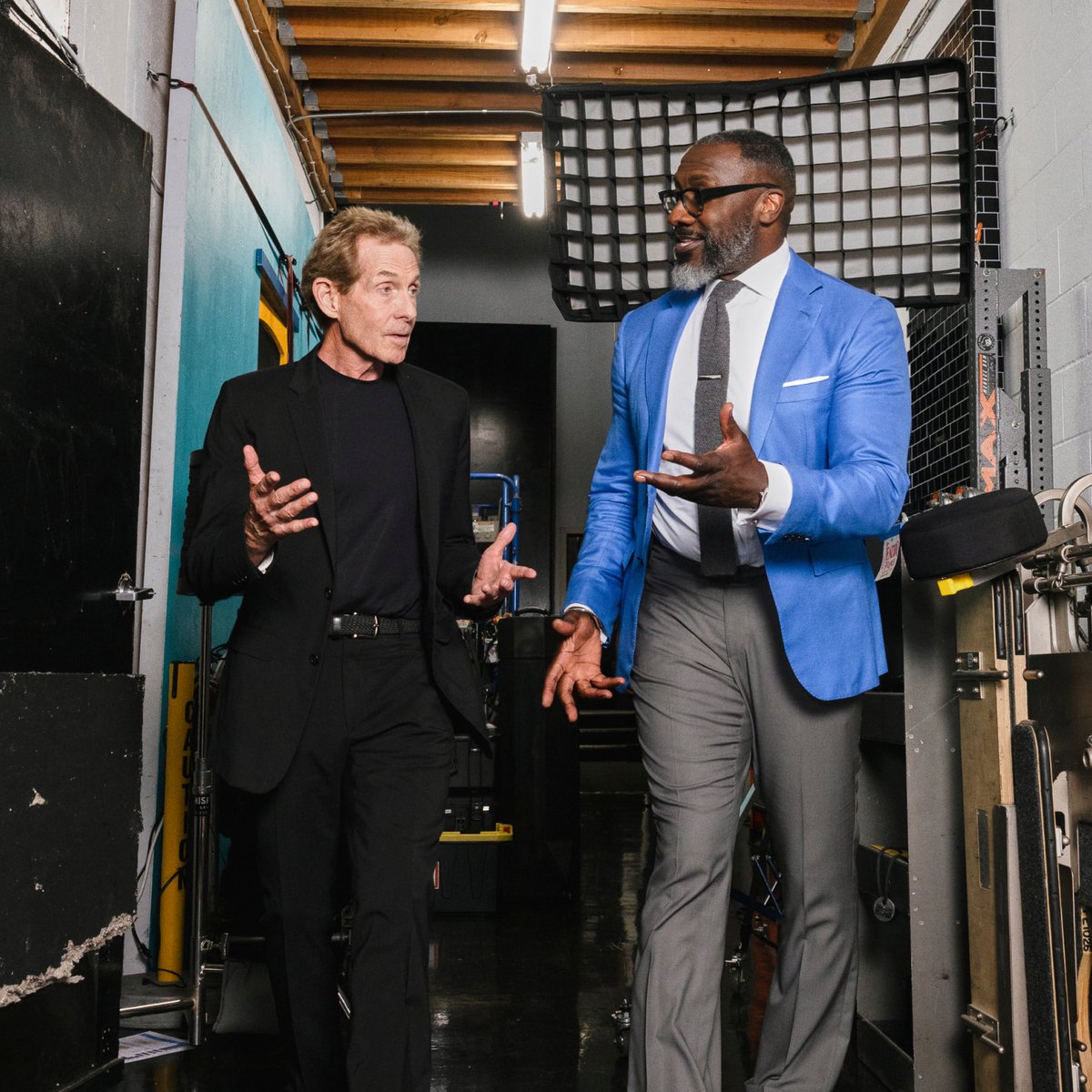 ShannonSharpe's tweet photo. With the legend @RealSkipBayless. Miss you my brotha!

On set for our new @Polymarket commercial airing soon. More news coming soon 🤫 https://t.co/1YlpgHN75E