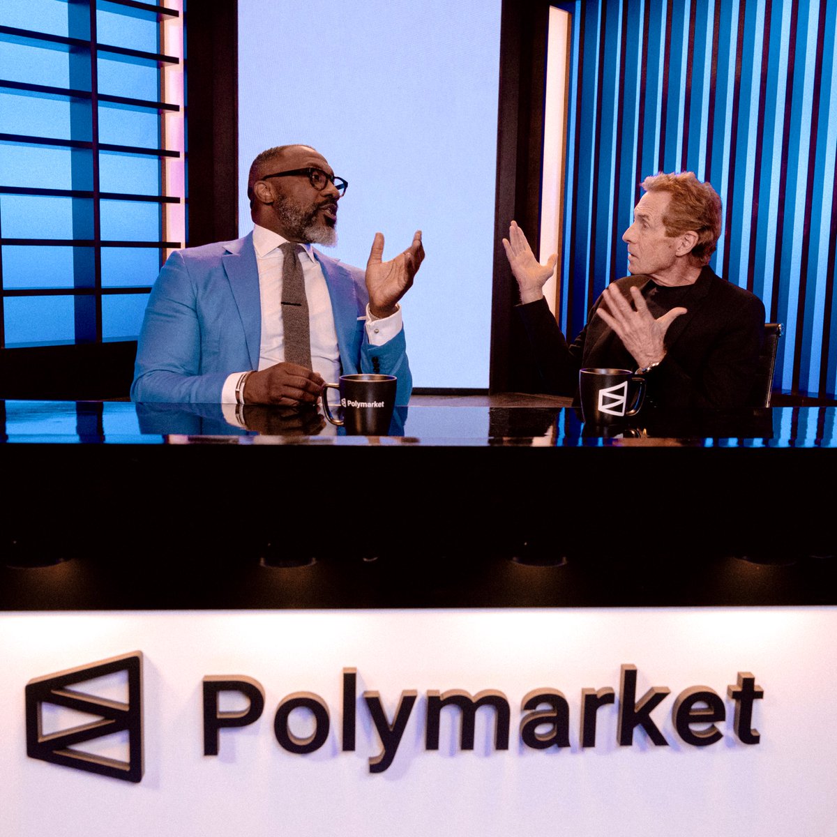 ShannonSharpe's tweet photo. With the legend @RealSkipBayless. Miss you my brotha!

On set for our new @Polymarket commercial airing soon. More news coming soon 🤫 https://t.co/1YlpgHN75E