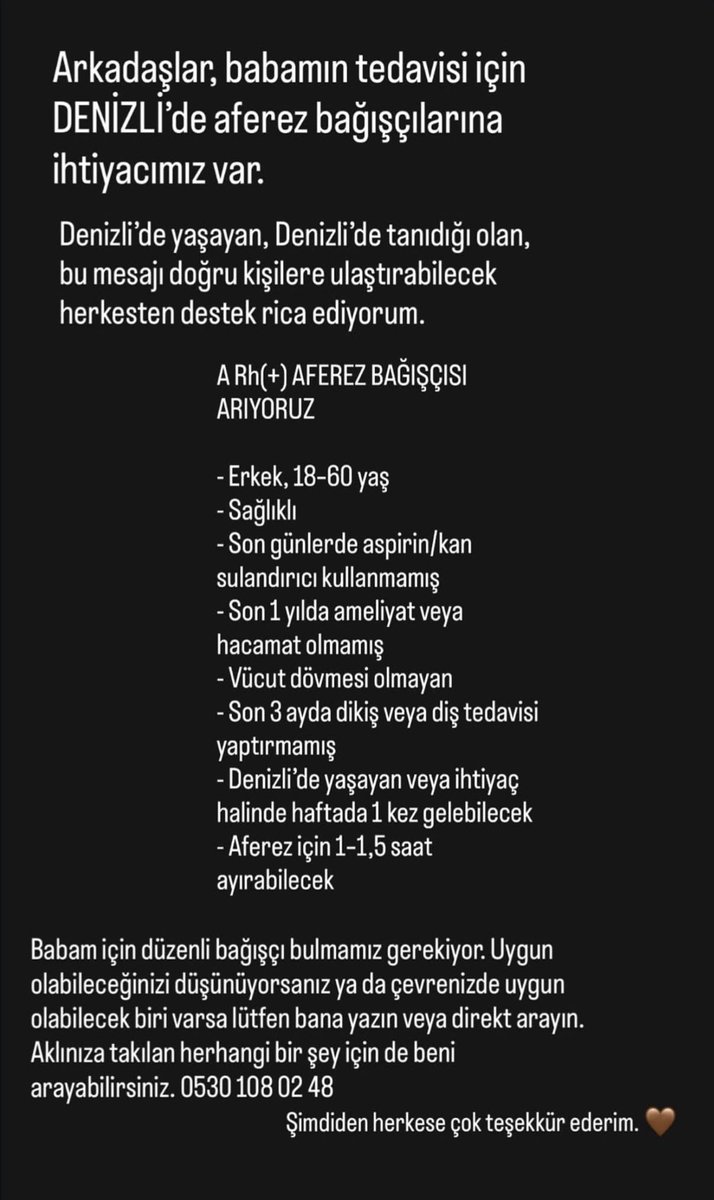 tkcmedya's tweet photo. 💢Milli voleybolcumuz Zehra Güneş , babasının sağlık durumu için yardım istedi :

“Arkadaşlar, babamın tedavisi için DENIZLI'de aferez bağışçılarına ihtiyacımız var.

Denizli'de yaşayan, Denizli'de tanıdığı olan, bu mesajı doğru kişilere ulaştırabilecek herkesten destek rica ediyorum.”