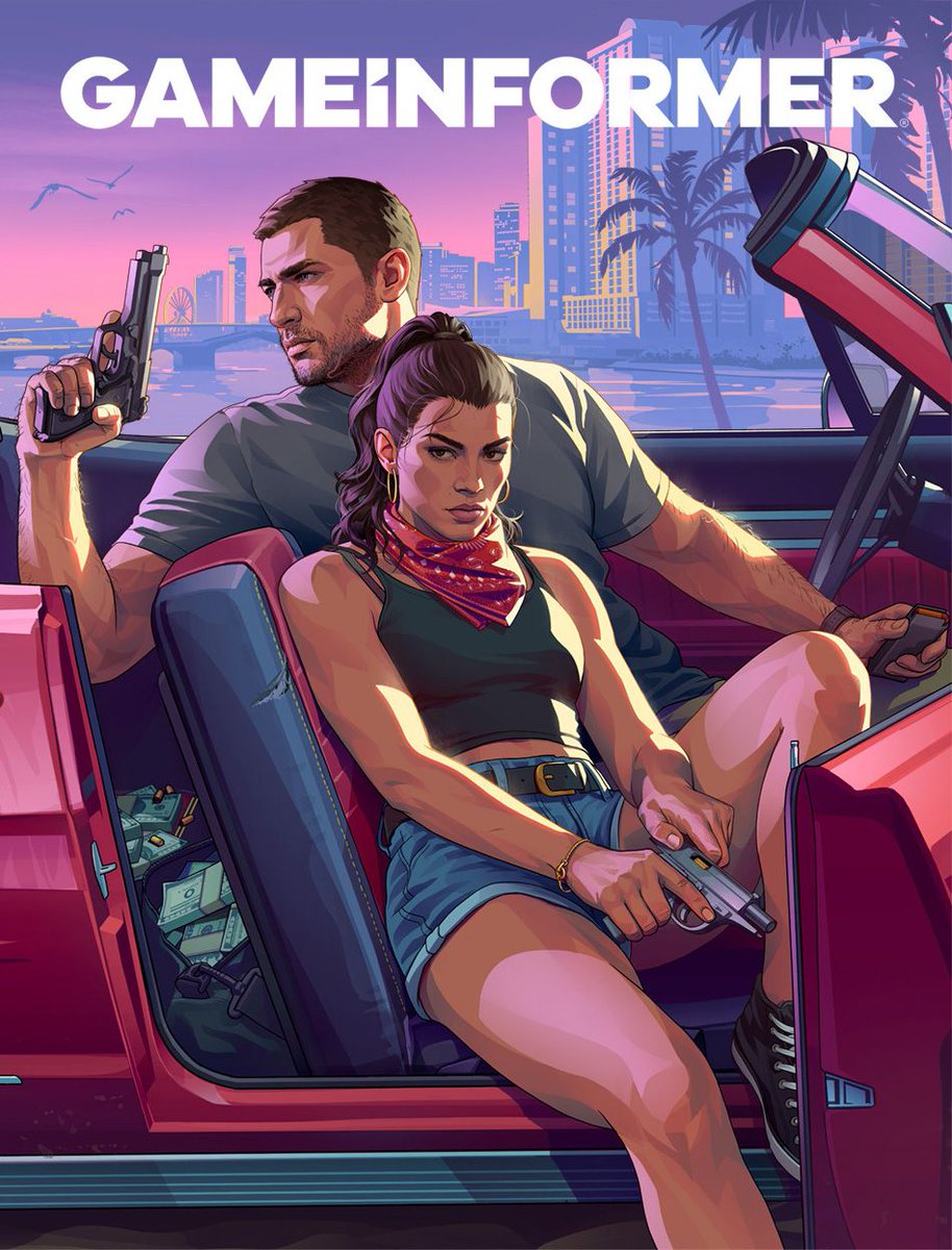 GTAVI_Countdown's tweet photo. BREAKING: GameInformer’s next cover features GTA 6 with 14-pages of exclusive interviews with Rockstar, plus a dozen new screenshots.

It releases digitally next week. https://t.co/DknWqTZn7l