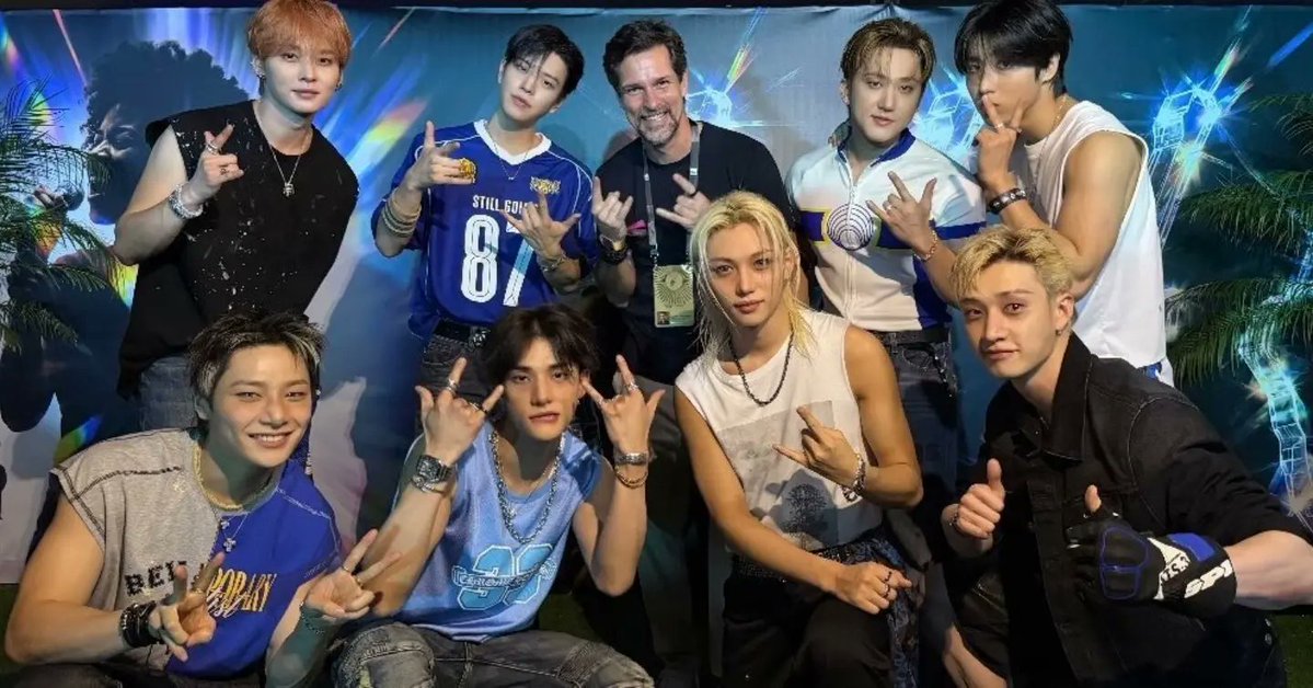 MohammadCoeh2's tweet photo. Stray Kids take the Rock in Rio stage today! Five members, one unforgettable performance. https://t.co/6VmaBqzgPU
