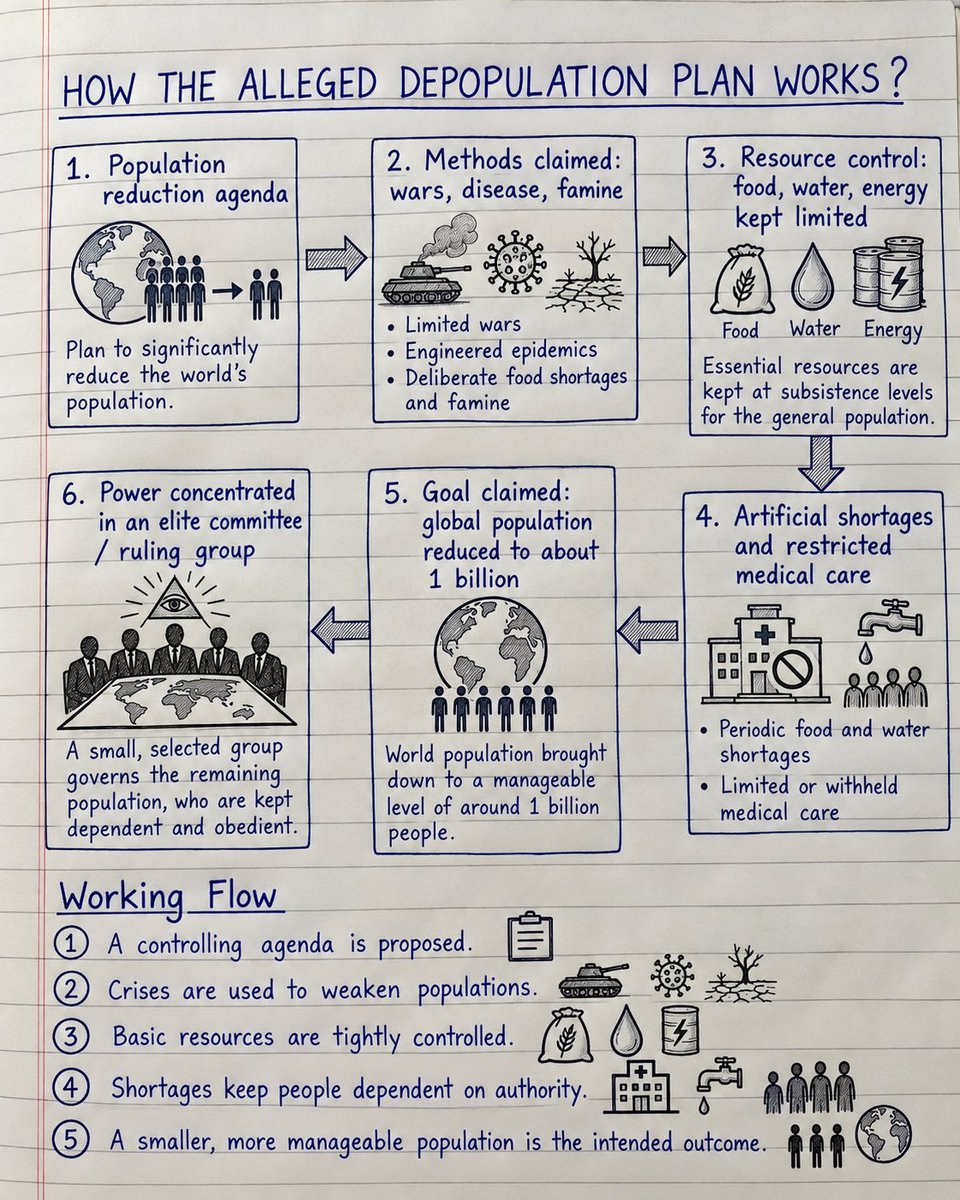 313classic's tweet photo. A controversial look at claims about population control, scarcity, and centralized power. Question the source, verify the evidence, and think critically.

#PopulationControl #CriticalThinking #PowerAndControl https://t.co/MwbumZAPmD