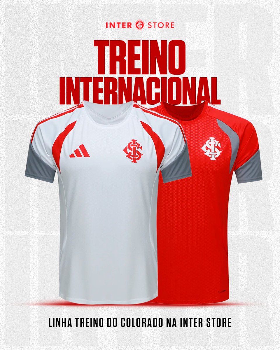 SCInternacional's tweet photo. A linha de treino do Colorado está à venda na Inter Store! 🔴⚪

🛒 Garanta seu manto agora: https://t.co/sSRDY3ejI1 https://t.co/8zAd5oHFQe