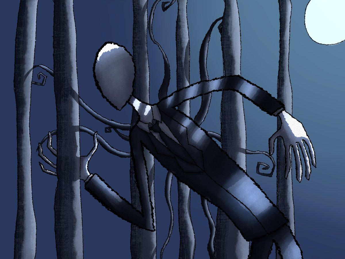 Dim_Glitch's tweet photo. Lurking at the Woods at Night

#slenderman #creepypasta #spooky #creepypastafanart #digitalart #art https://t.co/oKWNq05lWo