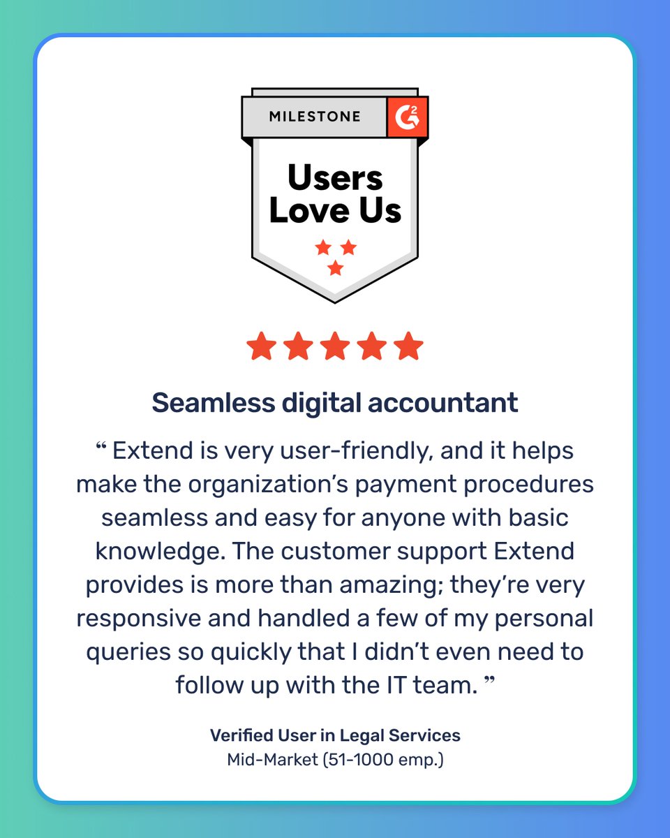 PayWithExtend's tweet photo. No back and forth. No headaches. Just a payment process that works the way it should. 🤝🏼 😎 

See what other businesses are experiencing with Extend on G2: https://t.co/5wdfpdgg3k https://t.co/VACYQEDQfN