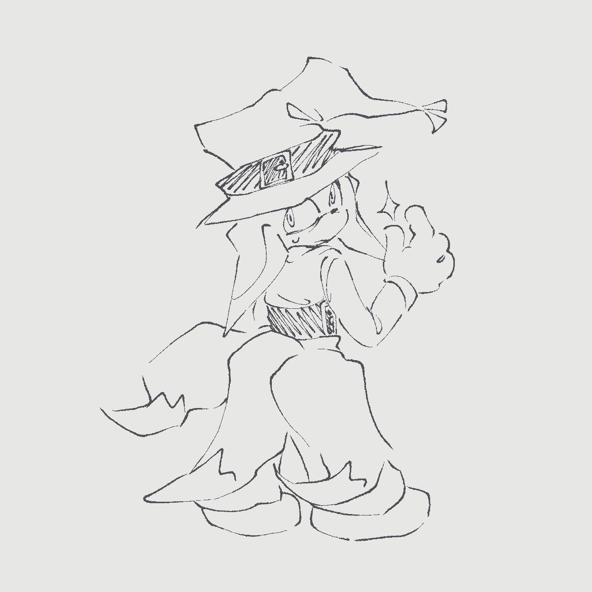 Duckbutlesscool's tweet photo. Quick concept sketch by my friend @LVVEDBVG 

My plan was to include pace in my wacky retake and have him be her tails replacement.

So here's "amble" and he's a kitsune!

This is a very early sketch so things are subject to change (he's going to get a cape eventually) https://t.co/uFDMrrfhiR