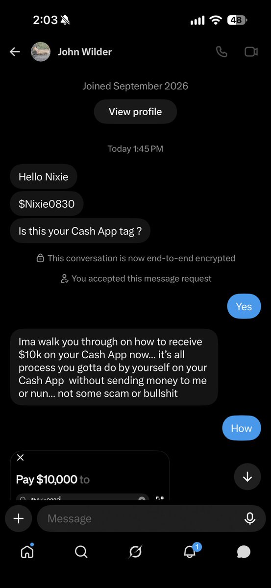 nixie0830's tweet photo. Scammers again….damn is no one real…..keep your eyes out ladies. https://t.co/SNl4vLGaRW