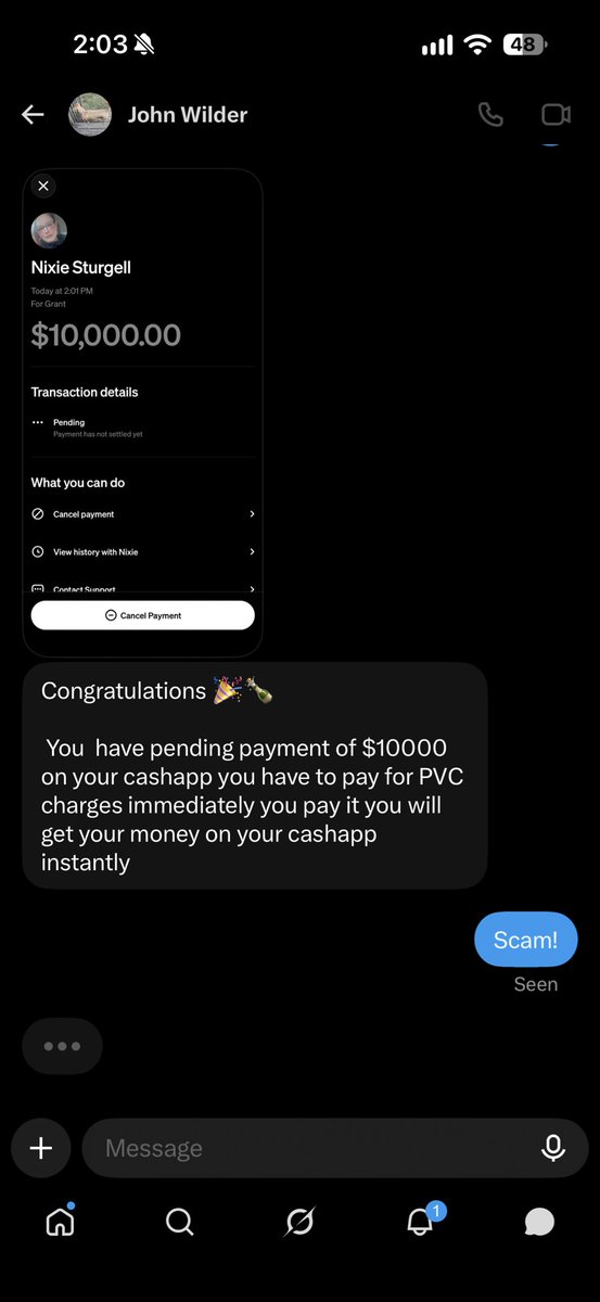 nixie0830's tweet photo. Scammers again….damn is no one real…..keep your eyes out ladies. https://t.co/SNl4vLGaRW
