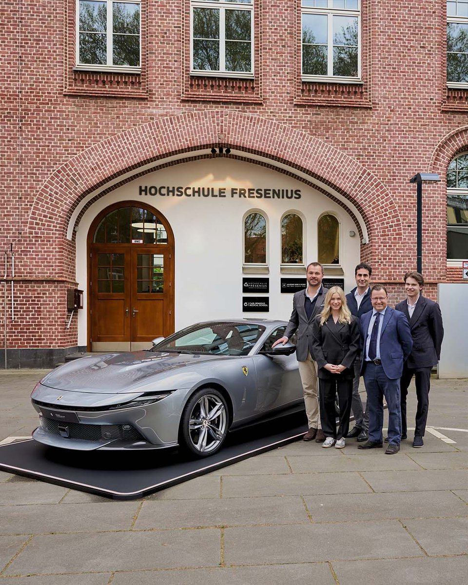 KerrieTrier's tweet photo. Ferrari x Fresenius University: Passion meets perspective. Our Düsseldorf students explored innovation, tradition, teamwork and the values shaping Ferrari, with a Ferrari Amalfi as a special highlight. We look forward to future projects. https://t.co/ysVjIisITp