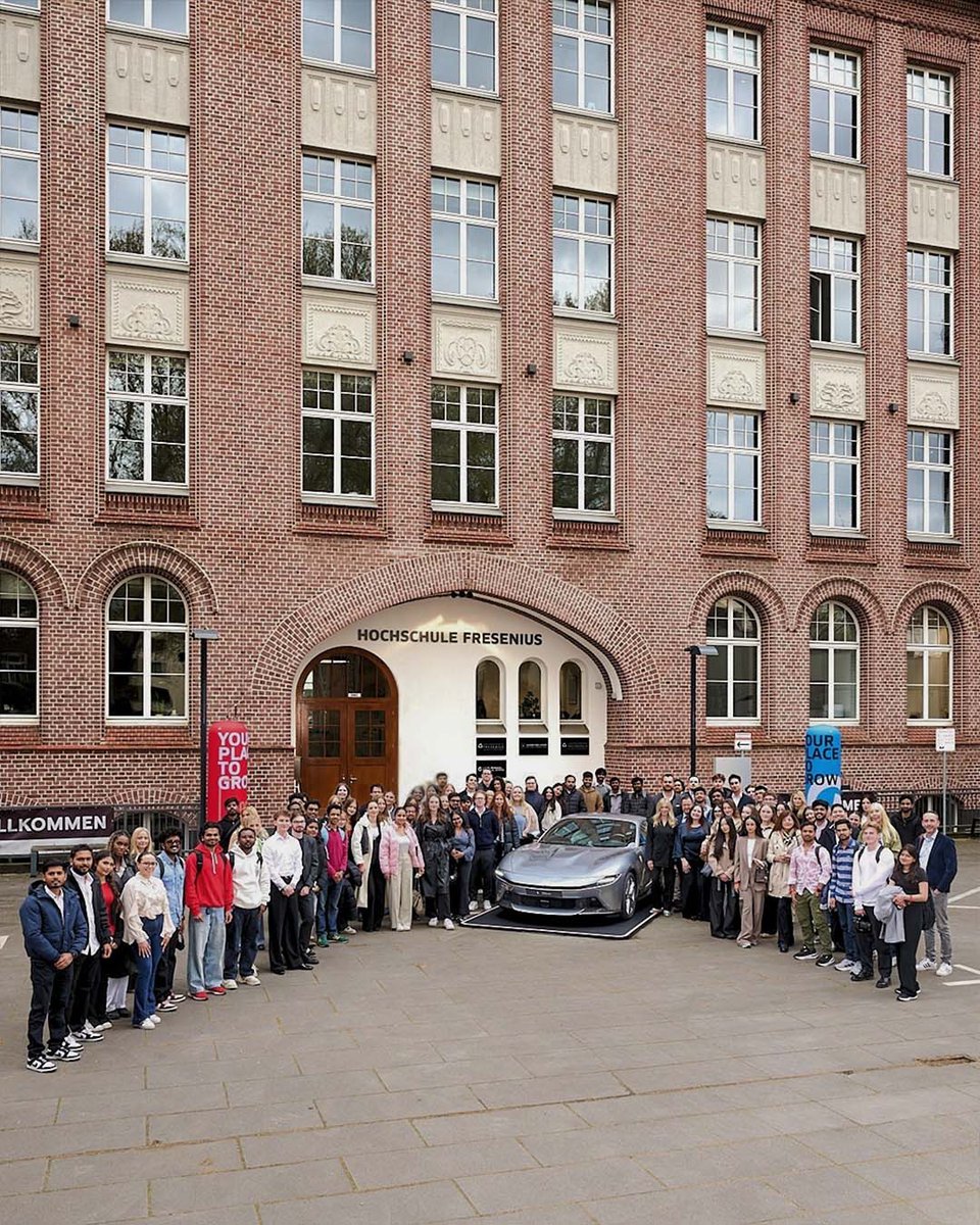 KerrieTrier's tweet photo. Ferrari x Fresenius University: Passion meets perspective. Our Düsseldorf students explored innovation, tradition, teamwork and the values shaping Ferrari, with a Ferrari Amalfi as a special highlight. We look forward to future projects. https://t.co/ysVjIisITp