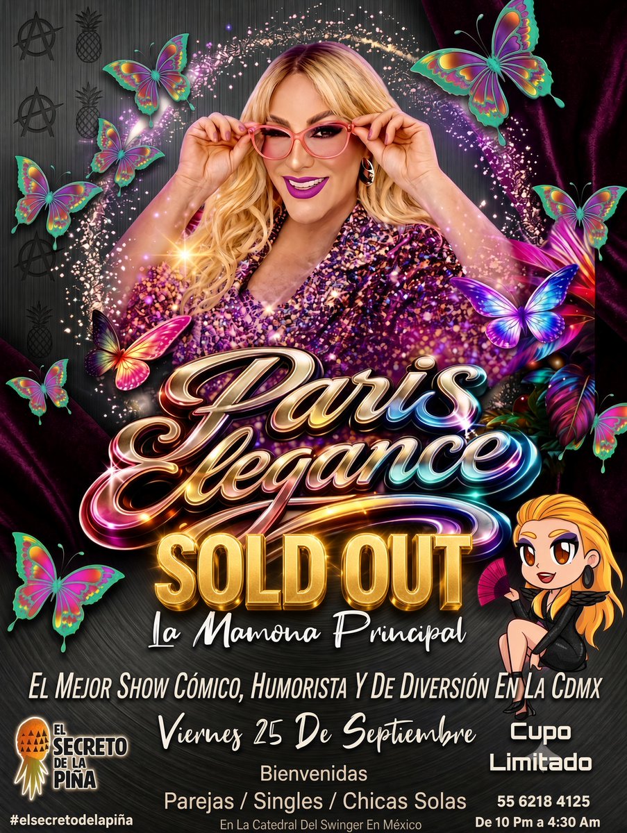 secretopinaswmx's tweet photo. 🍍¿Te gustaría ir a la piña Y
cumplir tus mejores fantasías?🍍

⚠️ Sold Out⚠️
📅 Viernes 2️⃣5️⃣Septiembre 

🎭Diviértete Con El Mejor
Show Humorista,Comico
Y Divertido De La Cdmx🎭 
💫Ella Es Paris Elegance 💫
#elsecretodelapiña
#Comunidadsw 

⬇️RVS⬇️
📱55 6218 4125 https://t.co/mmQqRvPYd8