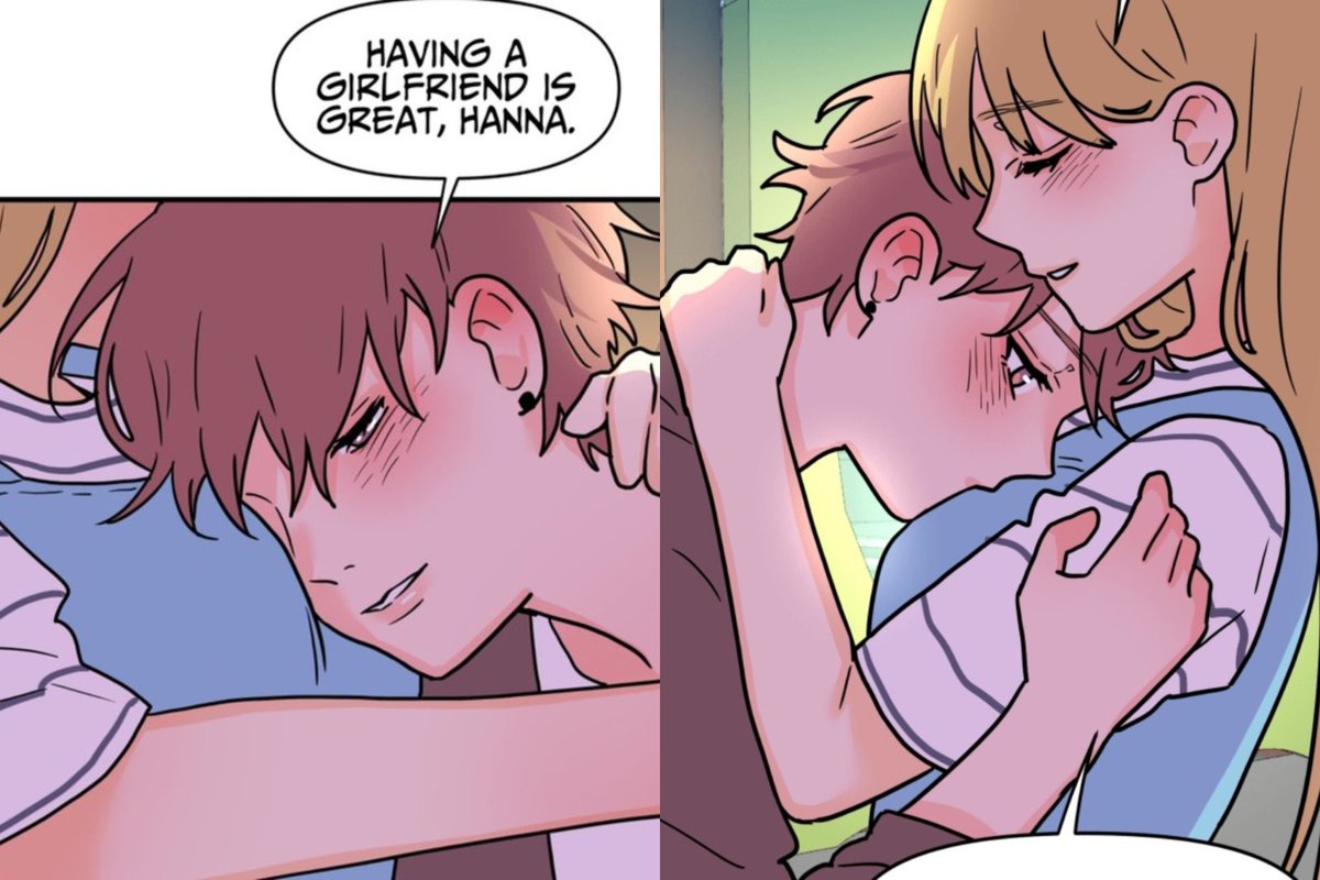 sapphicslike's tweet photo. rei and hanna from GL webtoon 'not so shoujo love story' https://t.co/OmCYGjlR92