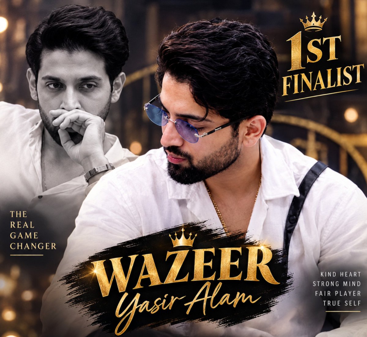 Sapna_x_dreamyy's tweet photo. 1ST FINALIST — WAZEER YASIR ALAM 👑

From staying true to himself to standing strong through every challenge, Yasir has made his place with sincerity, courage and a genuine heart. ❤️‍🔥
The journey continues, and the Wazeer is ready for the finale.

 #YasirAlam #Tamasha5 @adnanactor https://t.co/bOlvVgKN9T