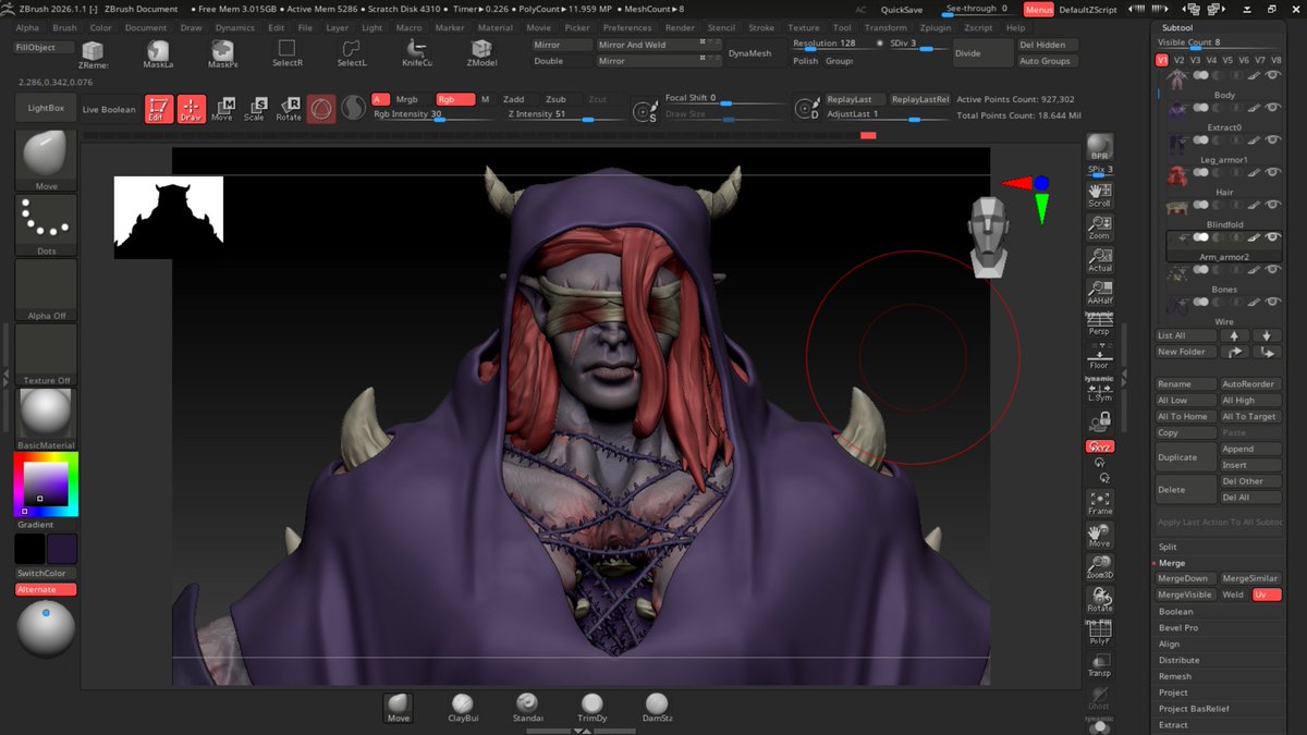 NikoTaurum's tweet photo. Day 6-7: A little progress

Added the bell and made a little better polypaint 
Tomorrow I'll do retopo of possibly all of the parts and begin texturing https://t.co/ipkeY8pwaW