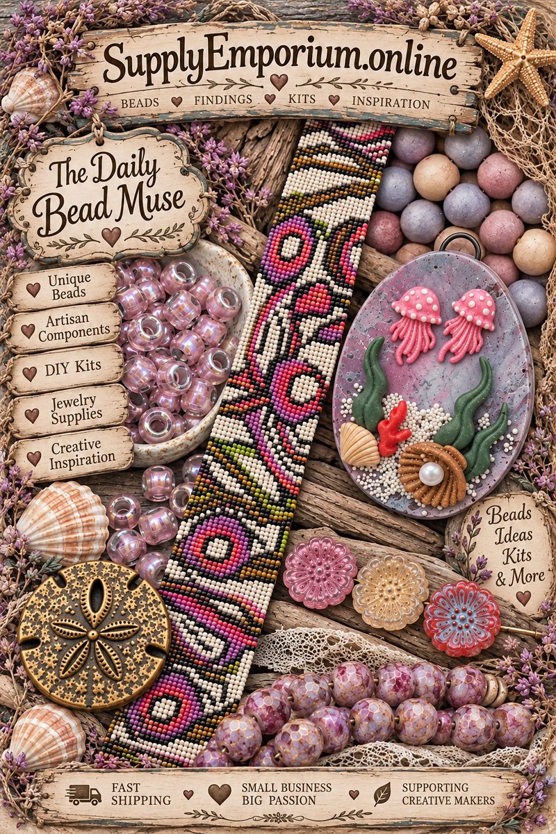 teribears's tweet photo. The jellyfish were NOT invited. 🪼😏
They showed up anyway.
Dusty rose, sea-washed lavender, soft plum &amp; unexpected treasures have taken over today’s bead table. 🌸📿

Come see what’s waiting on the bead table. 🔮🌊
https://t.co/r93ZdeNgWb

#DailyBeadMuse #Beading #JewelryMaking https://t.co/TVa2xWIXud