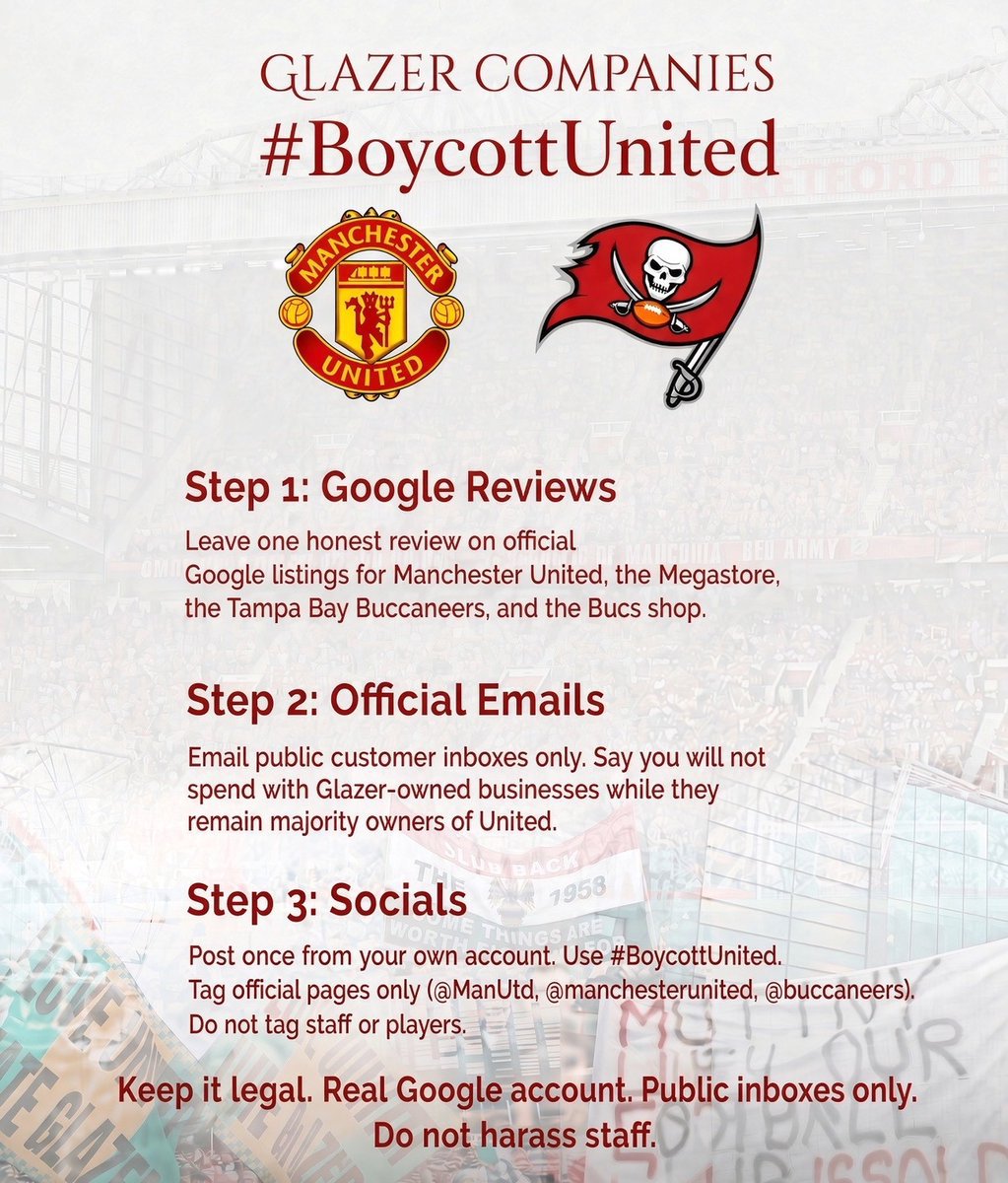 AmorimEraNow's tweet photo. Another £91m loan added to Manchester United. When the Glazers took control in 2005, United had £0 debt.

Since then, they have extracted £450–£460m in dividends while the club has carried the debt used to fund their takeover.

Our money. Our club. Our voice.

#BoycottUnited https://t.co/zKLYe9ZHNt