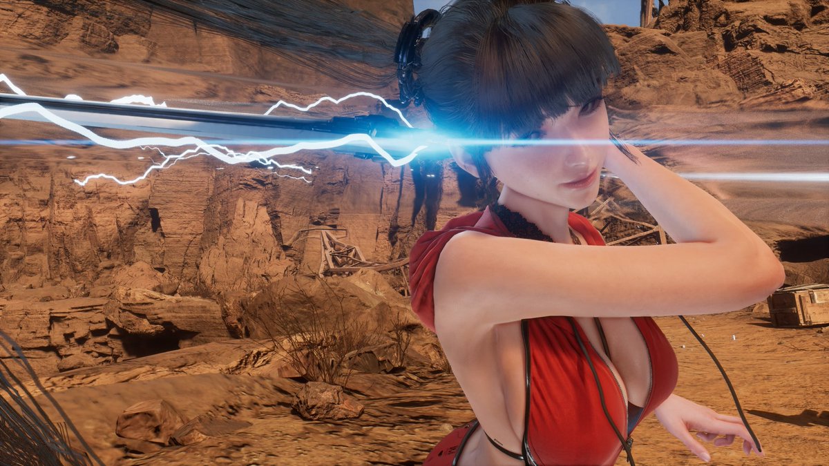 1luckyrave's tweet photo. Eve is getting ready for the lightning blade strike!! 😁🖤❤️ #Eve #RedhoodEve #StellarBladeFans #StellarBladeCommunity #StellarBladePhotomode #ActionFriday https://t.co/1HLaCGK5ad